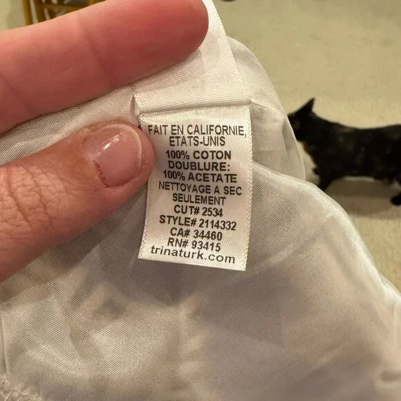 🖤🤍 Trina Turk Los Angeles Black & White Geometric Print Bodycon Dress – Size 8 - Picture 12 of 12